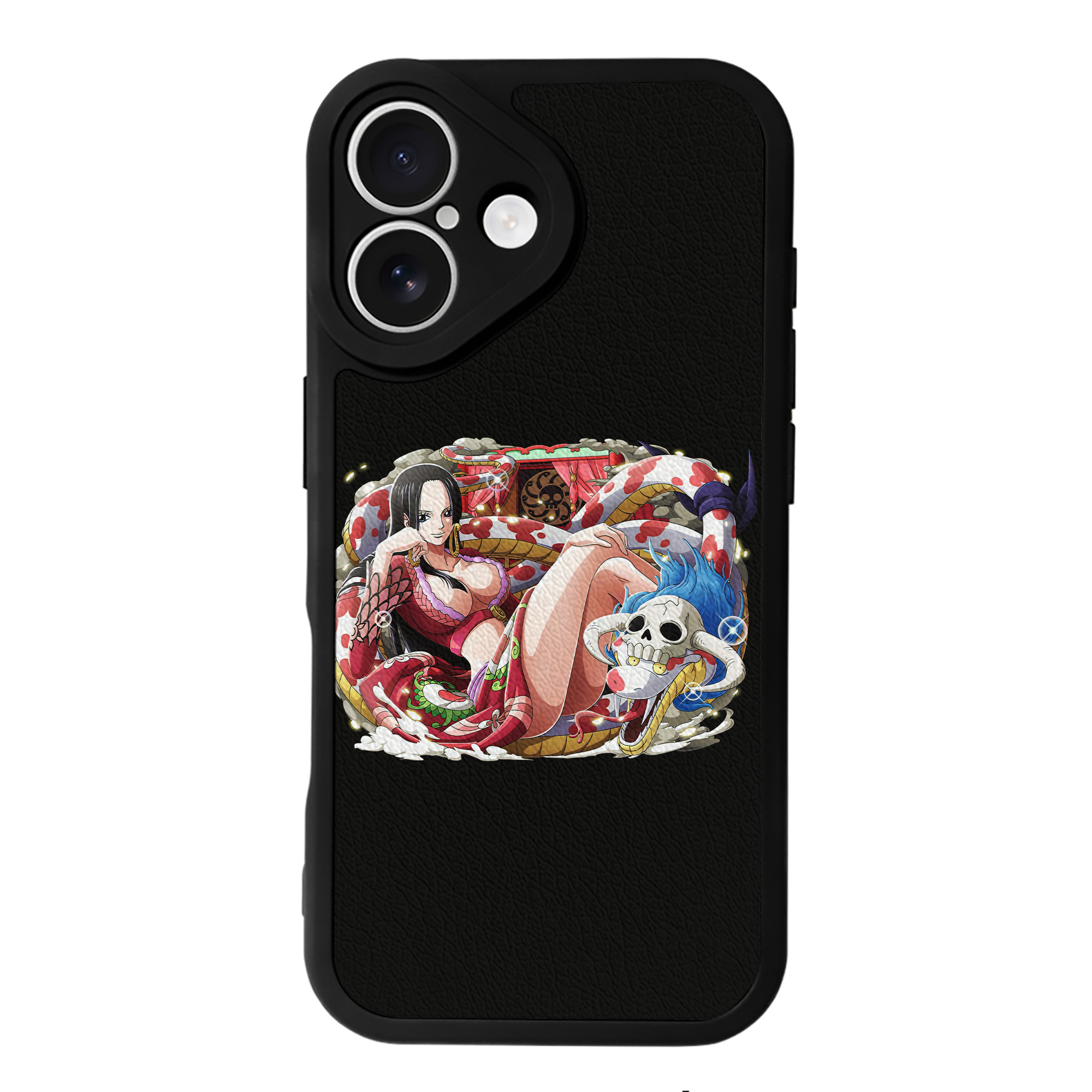 （画像用） ワンピース ボア・ハンコック ONE PIECE Boa·Hancock 【iPhone 16シリーズ対応】シリコンスマホケース（レザー調） 材質：シリコン